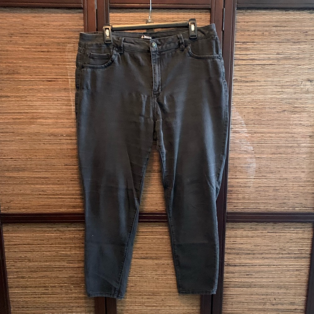 d. jeans Black Straight Leg Jeans with Comfortable Fit